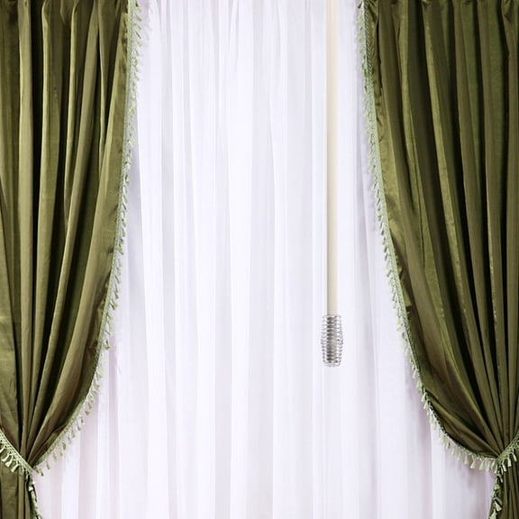 Minkissy 1Set Drapery Pull Rod for Curtain Control with Plastic Material in 25.55X0.98X0.98in