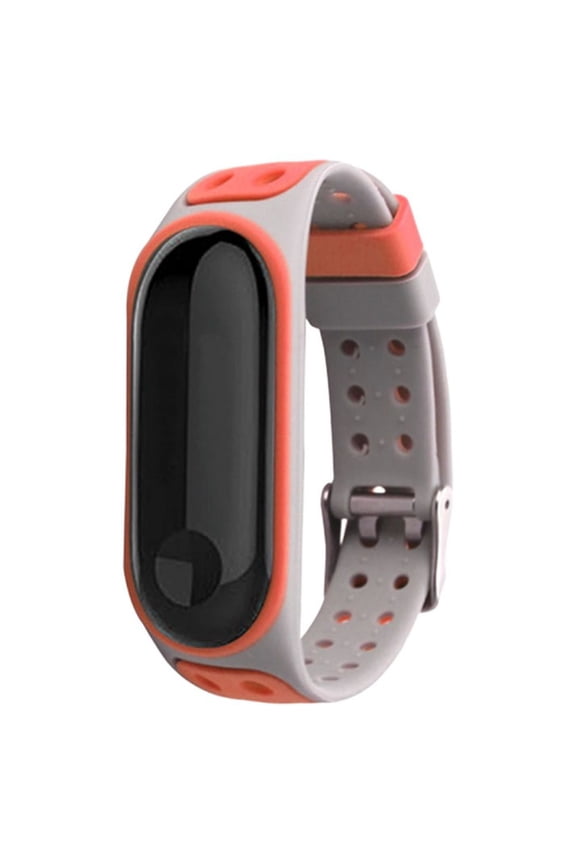 1 Set Replacement Smartwatch Bands for Women, Sports Straps Compatible with Millet 3 & 4, Grey and Orange Colors