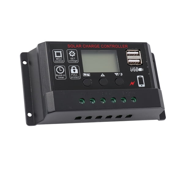 Minkissy 1Set Solar Charging Controller Black Open Circuit Protection for Solar Panels