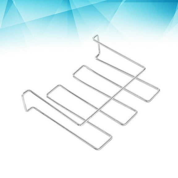 Minkissy 1Set Stemware Rack Silver Stainless Steel Glass Cup Storage Holder for Home Bar Setup