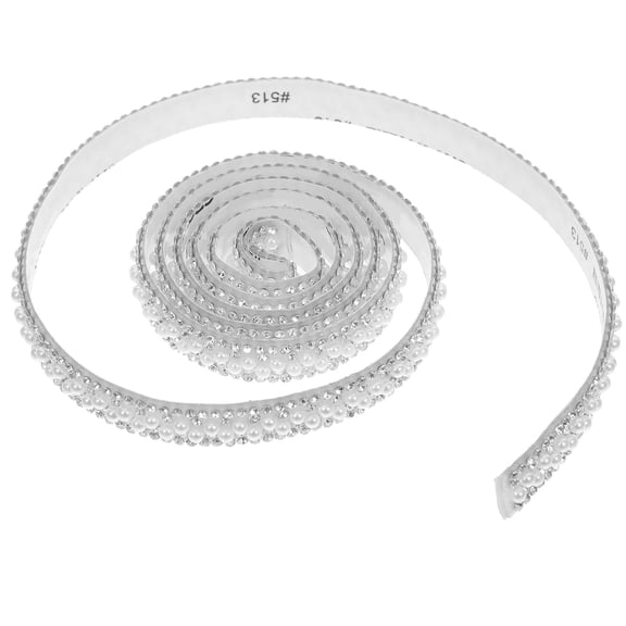 Minkissy 2 Rolls White Rhinestone Trim Strip for Shoes, Bags, and Crafts - Elegant Custom Decoration Accessory