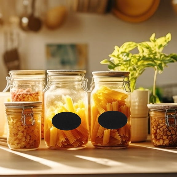 Minkissy Kitchen Labels for Containers, PVC Food Storage Labels, Home Kitchen Organization, 20 Sets