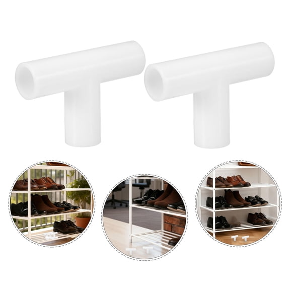 Minkissy 20Pcs 11Mm Plastic T Connectors for Shoe Rack and Wardrobe Closet Modular Shelf Support