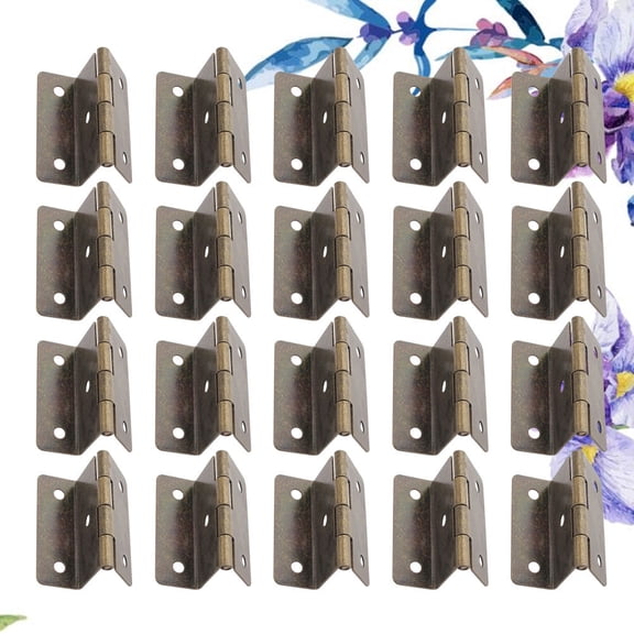 Minkissy 20Pcs Coffee Concealed Triple Folding Cabinet Door Hinges Iron Material for Cabinet Doors