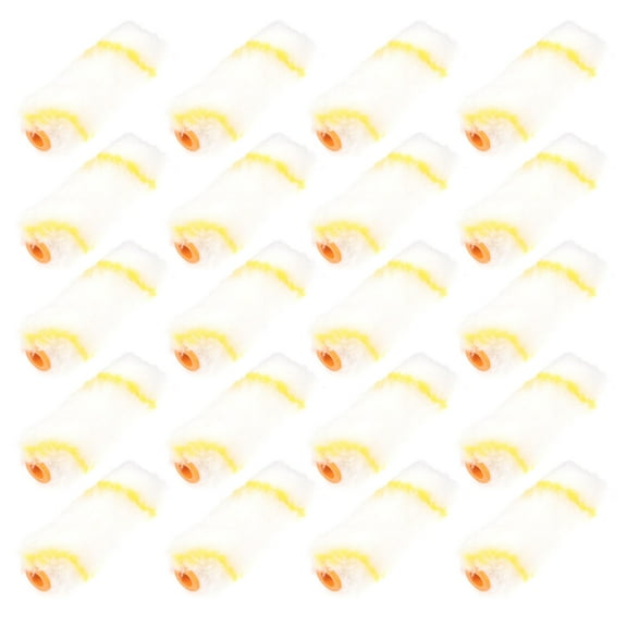 Minkissy 20Pcs Roller Paint Cover Easy to Install Polyester Roller Sleeve for Precise Painting