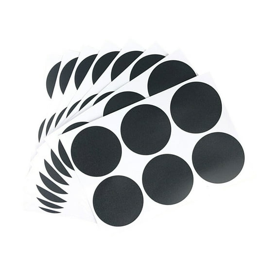Minkissy 20Set Black Round Spice Labels PVC Washable Labels for Food Containers
