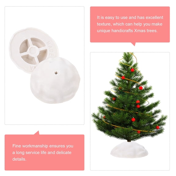 Minkissy 20Pcs White Resin Mini Tree Bases Artificial Tree Stands for Crafts Model Decorations