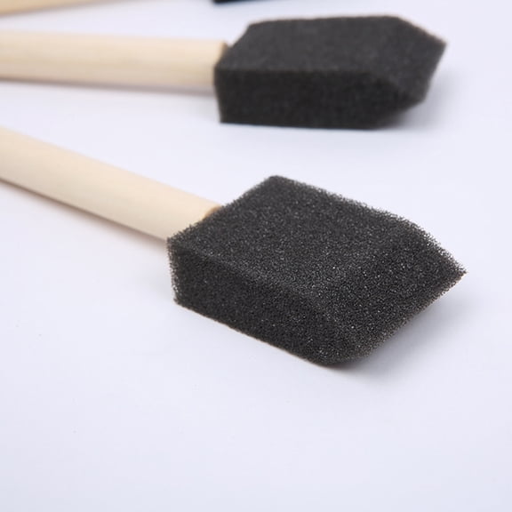 Minkissy 24Pcs 1 Inch Poly Paint Brush Set for Art Drawing Stains and Glue Application