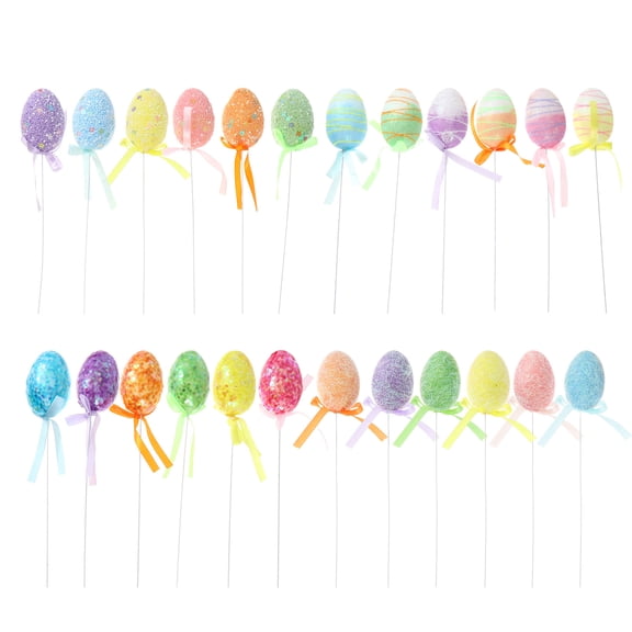 Minkissy 24-Pack Assorted Color Easter Eggs, Craft Decorative Eggs for Home, Party, Basket Filler, Spring Decor