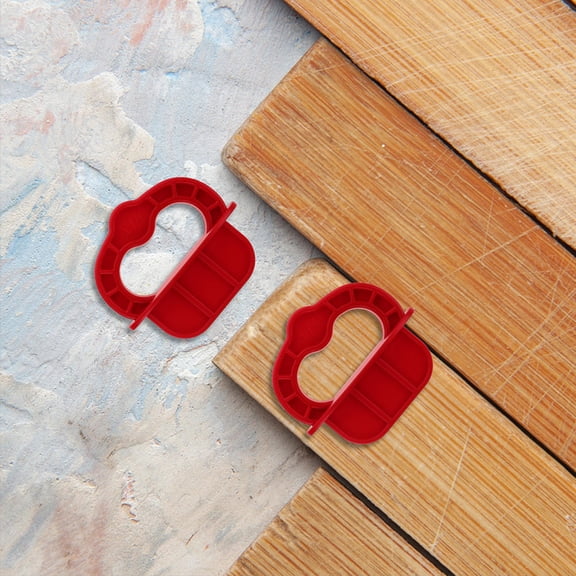 Minkissy 24Pcs Red Deck Board Jig Spacer Rings for Precise Wood Board Spacing and Gap Elimination