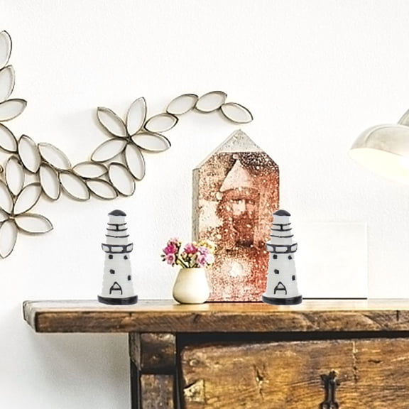 Minkissy 24pcs Lighthouse Shape Multi Resin Figurines Compact and Portable Bonsai Aquarium Landscape Decor