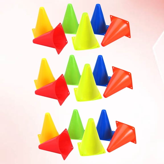 Minkissy 24pcs Fluorescent Workout Cones for Kids Exercise and Sports Training Equipment