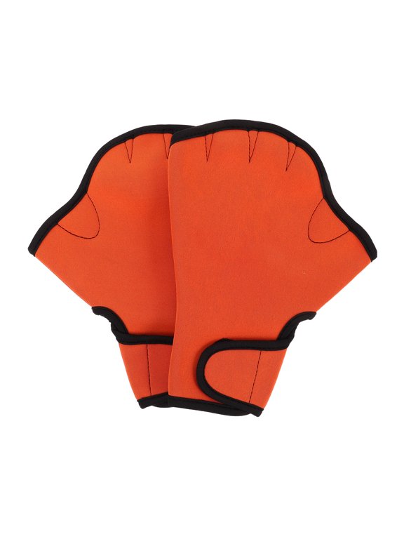 Swimming Gloves Orange Breathable Comfortable Durable for Diving Snorkeling
