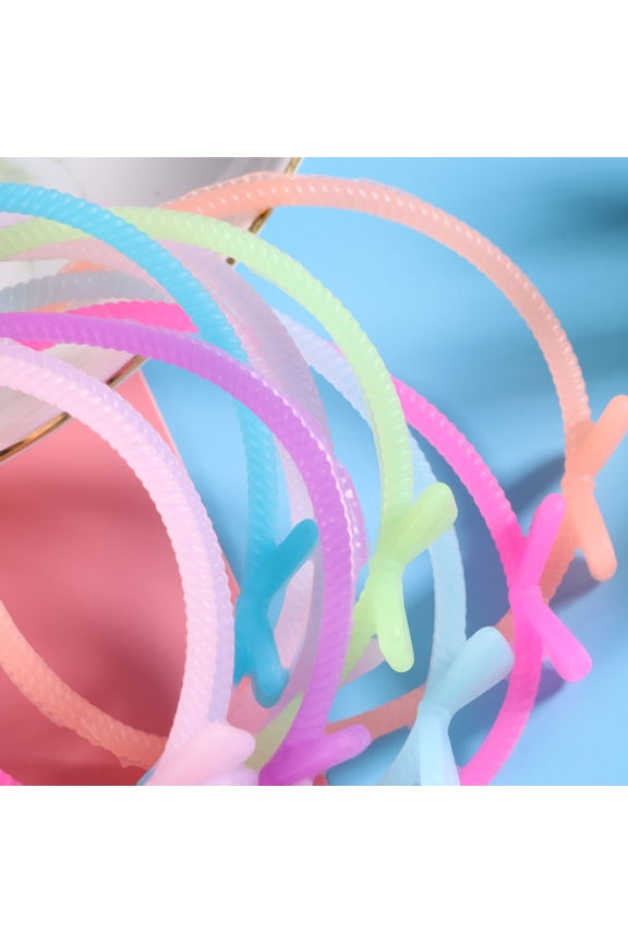 2-Pack Bow Shape Hair Bracelets in Assorted Colors for Daily Wear, Unisex Fashion Accessories