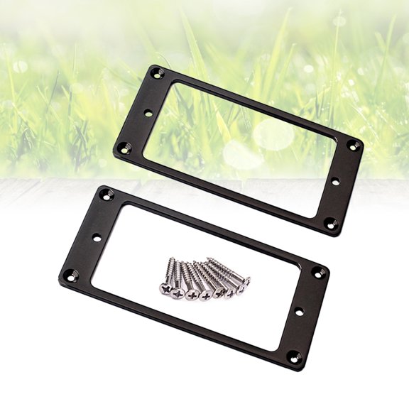 Minkissy 2Pack Metal Guitar Pickup Mount for Musicians with Flat Base and Black Finish