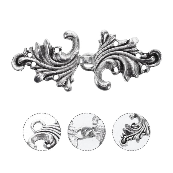 Minkissy 2 Pairs Metal Cardigan Clips for Clothes, Style Shawl Clasps, Stylish Sweater Fasteners