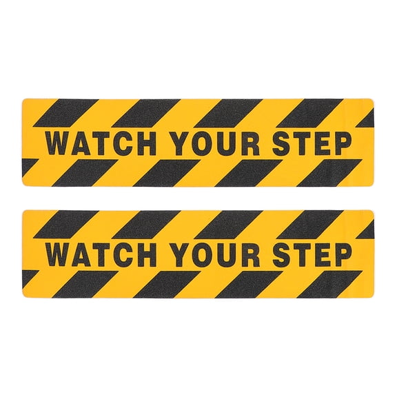 Minkissy 2-Pack Anti- Safety Tape with Caution Stripes, Stickers for Enhanced Prevention