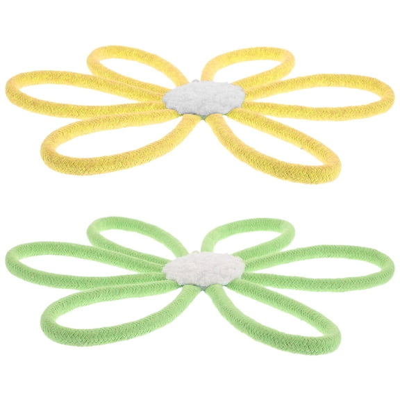 Minkissy 2Pcs Artificial Daisy Flower Wall Decor Set in Assorted Colors for Stylish Home, Bathroom, and Living Room Decoration