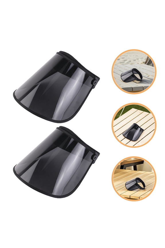 2-Pack Black Visor Hats for Cycling Hiking Outdoor Sports with Breathable Heat Dissipation Design