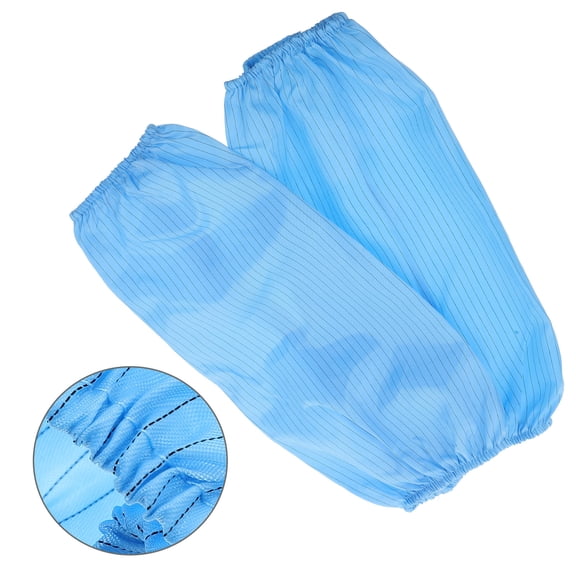 Minkissy 2Pcs Blue Anti Static Arm Sleeves Durable Oilproof Protective Covers for Laboratory Use