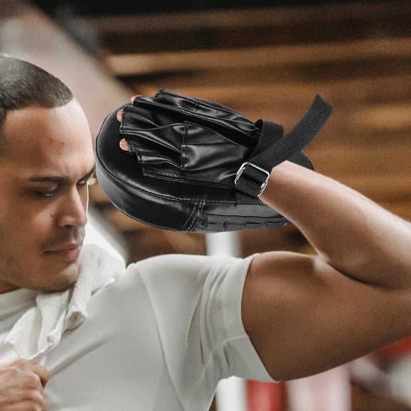 Minkissy 2Pcs Boxing Pads with Triple Layer Eva Foam for Martial Arts Training and Thai Practice Black