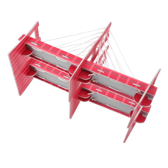 Minkissy 2Pcs DIY Cable Stayed Bridge Model Kit Handmade for Architecture Assembly and Science