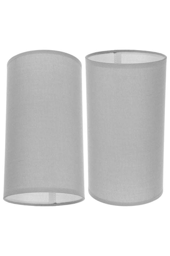 Grey Cloth Lampshades for Table Lamps, Home Decor, Set of 2, Modern Lighting Accessories