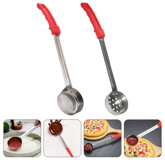 Minkissy 2Pcs Kitchen Pizza Sauce Portion Control Scoop Spoon for Precise Serving and Even Spreading