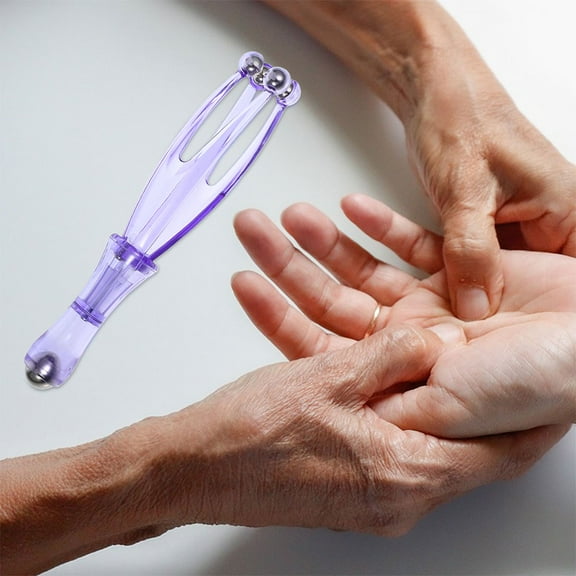 Minkissy 2-Pack Palm Hand Finger Massage Tool Violet Steel for Stress Relief, Gaming, Home, and Office Use