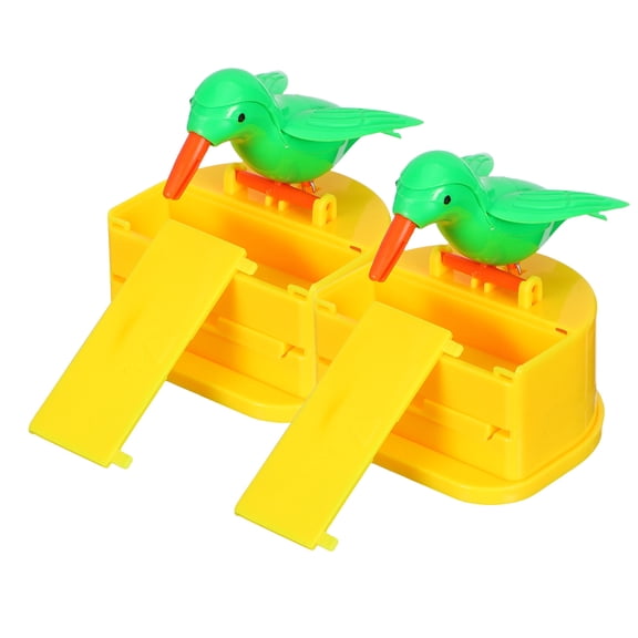 Minkissy 2-Pack Portable Bird Toothpick Dispenser Boxes, Assorted Colors, Convenient for Kitchen, Outdoor, Travel and Dining Use