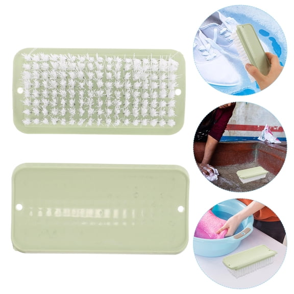 Minkissy 2Pcs Rectangular PP Laundry Brushes for Soft and Gentle Cleaning