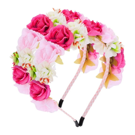 Minkissy 2Pcs Romantic Floral Headpiece Hair Wreath for Weddings and Special Events