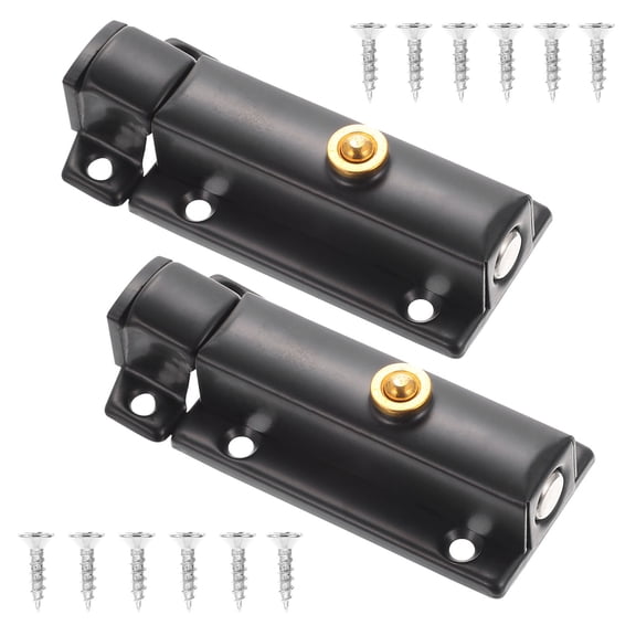 Minkissy  2pcs Black Stainless Steel Latch Spring Loaded Locking Pin for Fences
