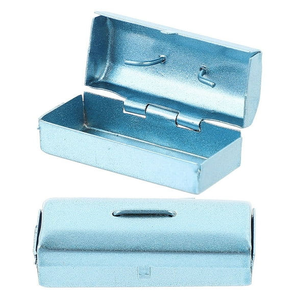 Minkissy 2Pcs Tiny Tool Box for Kids -blue Photo Props Mini House Decor
