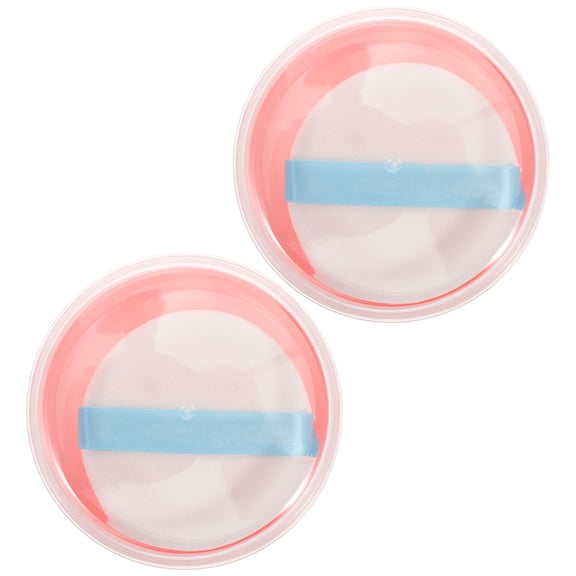 Minkissy 2-Pack Travel Size Powder Puff Containers for Body and Cosmetic Powder Storage and Application