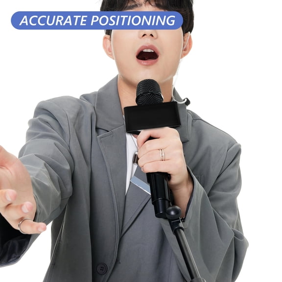 Minkissy 2Pcs Triangle Cube Microphone Flag Station Black ABS Microphone Accessories for Conference Rooms