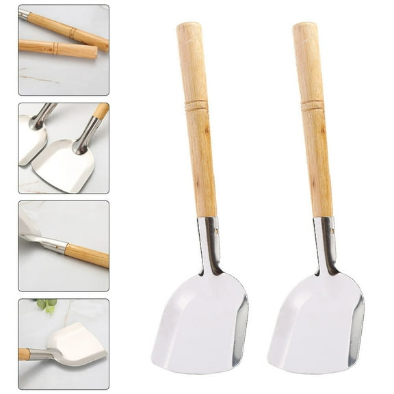 Minkissy Wooden Handle Cooking Utensil Set for Kitchen, Home & Restaurant Use - , Easy to Clean Kitchen Tools