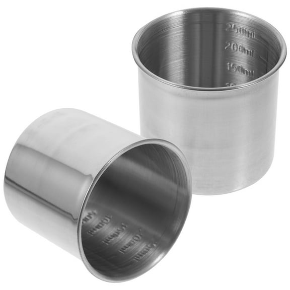 Minkissy 2pcs Stainless Steel Baking Measuring Tools with Scale Design for Professional and Home Bakers