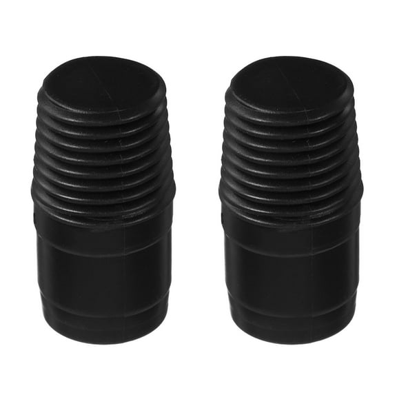 Minkissy 2-Pack Black Plastic Extension Handle Tips for Commercial and Household Cleaning Tools Accessories