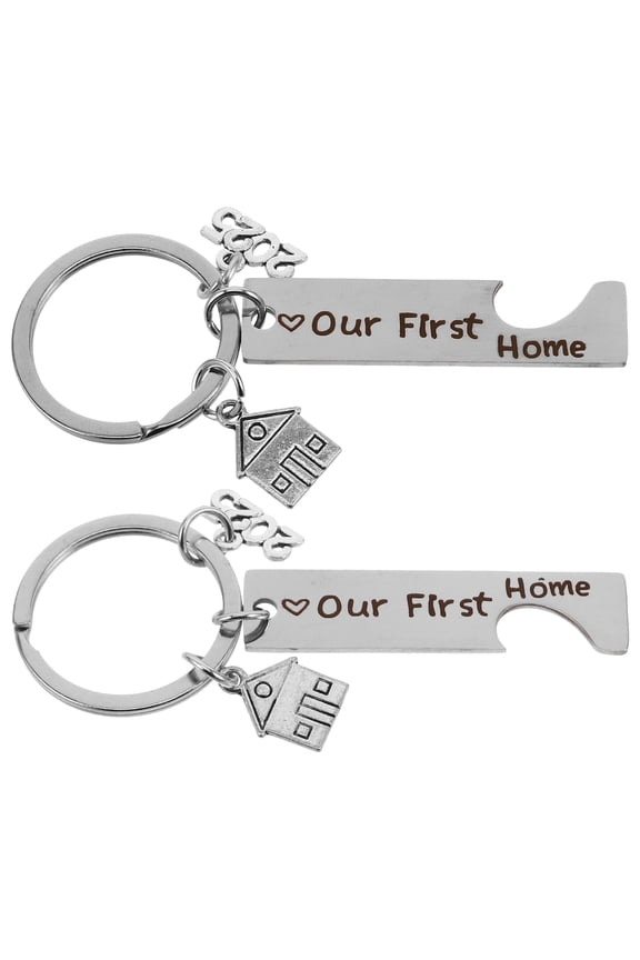2pcs House Key Shaped Personalized Accessory for New Apartment Moving In
