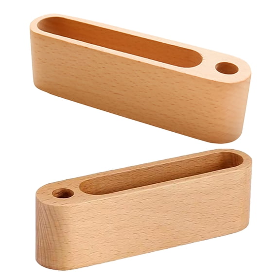 Minkissy 2pcs Beech Wood Postcard Holder Minimalist Design for Office Desk and Business Settings