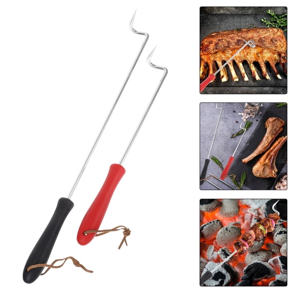 Minkissy 2pcs Outdoor Cooking Meat Hooks With Stainless Steel For Grilling
