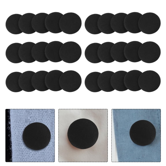 Minkissy 30Pcs Covered Buttons for Sewing, Round Fabric Buttons for Jackets, Coats, Suits and Crafts