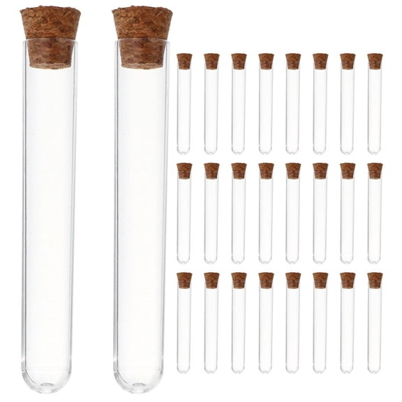 Minkissy 36 Pcs Clear Plastic Vials for Laboratory Use, Sample Storage, Experiment Containers, Leak-Proof Small Bottles