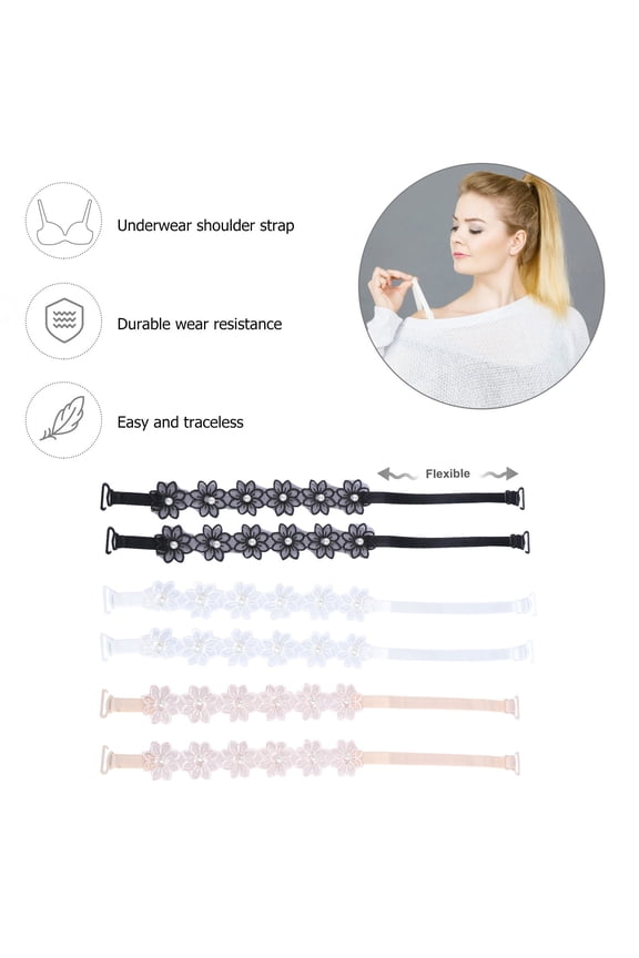3Pairs Bra Shoulder Strap Simple Fashionable Polyamide Anti-slip Invisible for Women Underwear Accessories