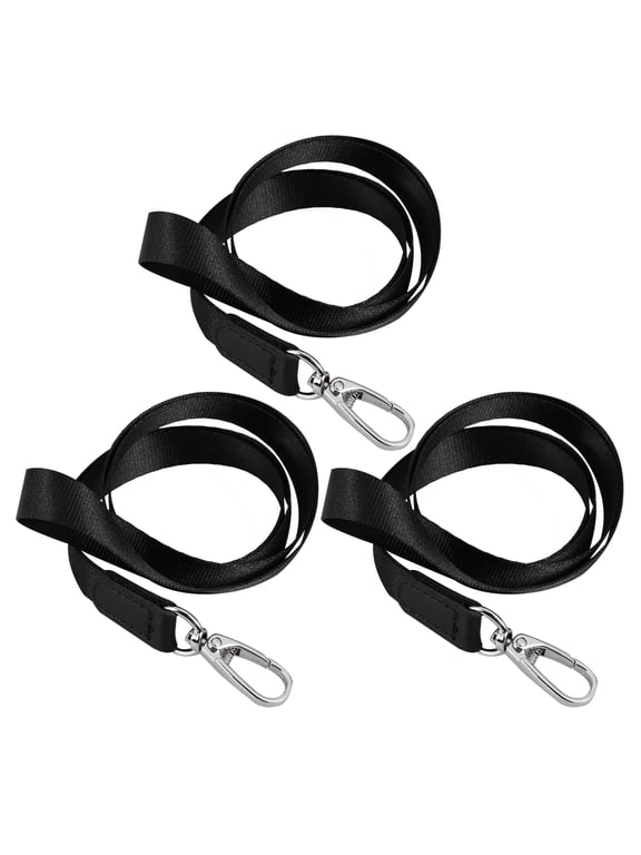 Nylon Phone Strap Black Durable Hanging Rope for Mobile 3Pcs