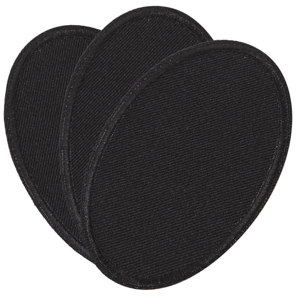 Minkissy 3Pcs Black Self Adhesive Repair Patches Small Delicate Cloth Applique for Clothes Hats and Bags