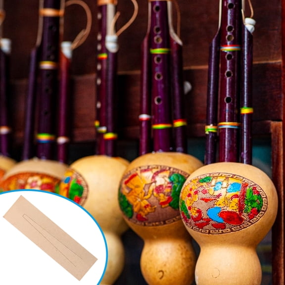 Minkissy 3Pcs Cucurbit Flute Reed Golden Enhanced Sound Quality for Musicians