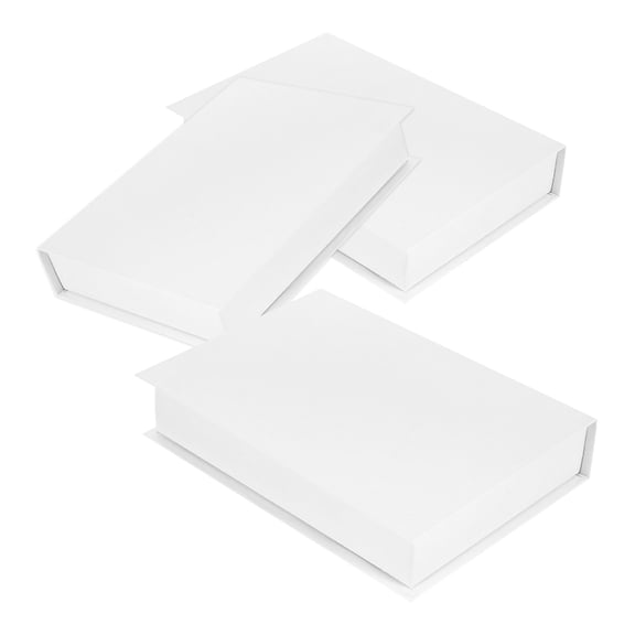 Minkissy 3 Piece White Faux Books for Home Office Decor, Lightweight Decorative Book Stack for Shelf, Tabletop, Mantel Display