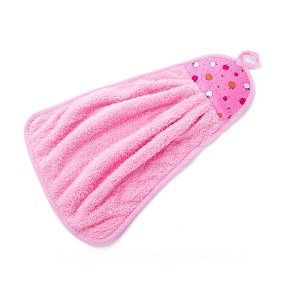 Minkissy 3Pcs Red Wiping Hands Towel Hanging Water Absorbent Quick Drying Dishcloth with Fruit Pattern